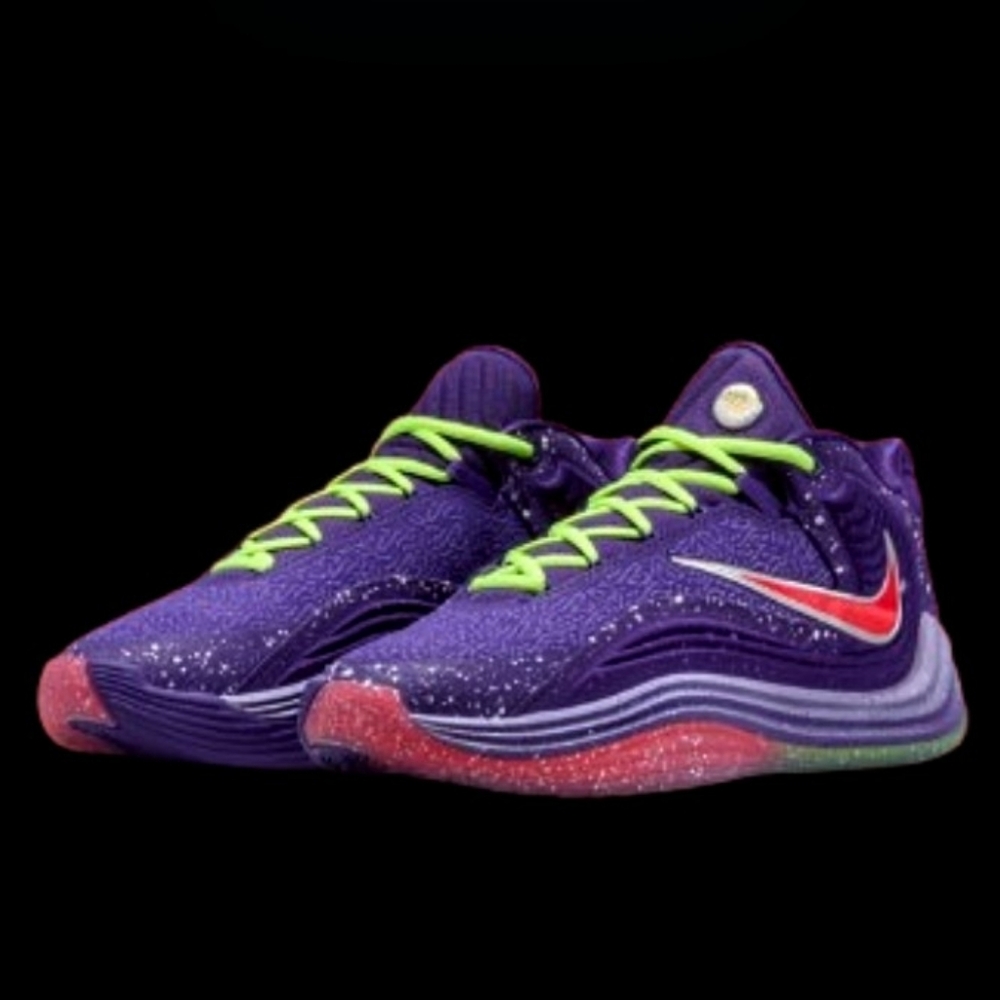 Nike Giannis Freak 7 Snow Pack Mens Size 10 Purple Bright Crimson Green Silver